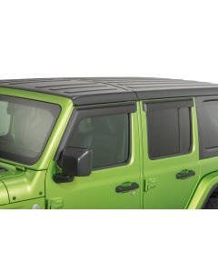 Rugged Ridge 11349.17 Front and Rear Window Visors in Matte Black for 18-20 Jeep Wrangler JL Unlimited and Gladiator JT
