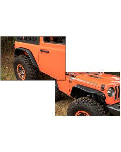 RUR 4PC TUBE FENDERS FR/RR BLK STEEL JL 11615.73