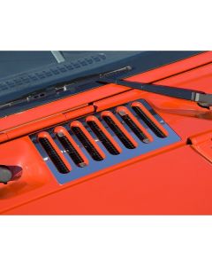 Rugged Ridge 11117.05 Hood Vent Cover in Stainless Steel for 07-18 Jeep Wrangler JK