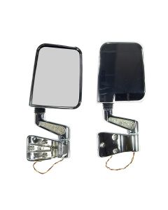 Rugged Ridge 11016.01 LED Mirrors in Chrome for 87-02 Jeep Wrangler YJ & TJ