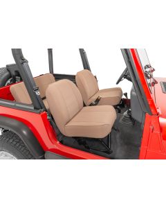 Rugged Ridge 13400.04 Premium Low-Back Bucket Seat Tan for 76-02 Jeep CJ & Wrangler YJ, TJ