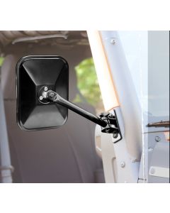 Rugged Ridge 11025.12 Rectangular Quick Mirror for 97-18 Jeep TJ & JK