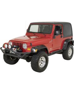 Rugged Ridge 11504.11 RRC Side Rocker Guards in Textured Black for 87-06 Jeep Wrangler YJ & TJ