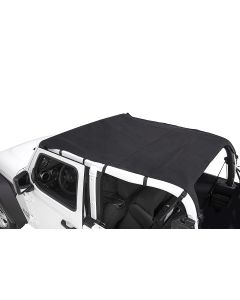 Rugged Ridge 13593.35 Savannah Brief Top in Black Diamond Sailcloth for 18-21 Jeep Wrangler JL 2-Door