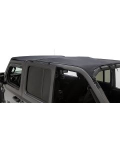 Rugged Ridge 13594.35 Savannah Brief Top in Black Diamond Sailcloth for 18-21 Jeep Wrangler JL Unlimited 4-Door