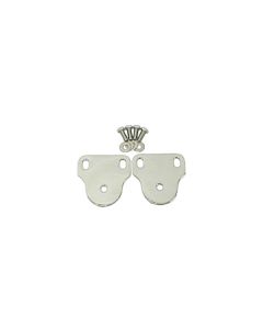 Rugged Ridge 11127.01 Windshield Bracket Set in Stainless Steel for 76-95 Jeep CJ & Wrangler YJ