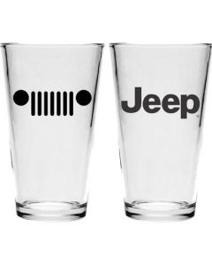 Jeep Merchandise  Jeep Logo Pint Glasses 