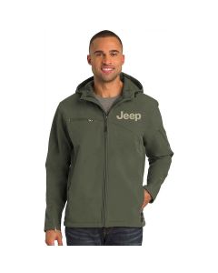 JEEP HOODED SOFTSHELL JACKET GRN S