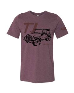 JEEP LDD SERIES TJ TSHIRT BURGUNDY 2XL