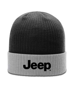 JEEP KNIT FLIP KNIT HAT GRAY/BLACK