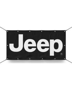 DSC JEEP TEXT BLACK BANNER 24IN X 48IN