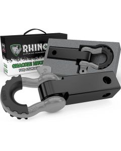 RHINO USA SHACKLE HITCH RECEIVER W/ D-RING (GRAY)