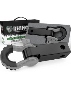 RHINO USA SHACKLE HITCH RECEIVER W/ D-RING (GRAY)