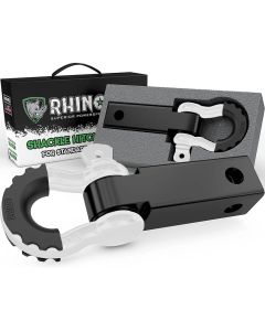 RHINO USA SHACKLE HITCH RECEIVER W/ D-RING (WHITE)
