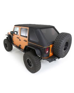 Smittybilt 9087135K Complete Bowless Combo Soft Top Kit with Twill Prot3K Material  for 07-18 Jeep Wrangler JK Unlimited 4-Door