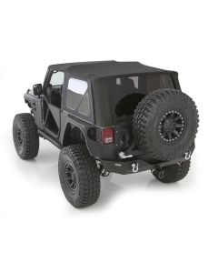 Smittybilt 9070235 Replacement Soft Top with Tinted Windows in Black Diamond for 07-09 Jeep Wrangler JK 2 Door
