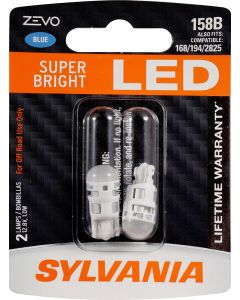Sylvania 158BLED.BP2 #158B Blue Zevo LED Mini 2 Pack 