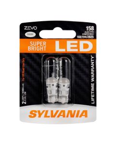 Sylvania 158LED.BP2 #158 White Zevo LED Mini 2 Pack 