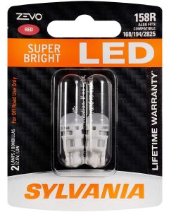 Sylvania 158RLED.BP2 #158R Red Zevo LED Mini 2 Pack 