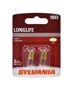 Sylvania 1893LL.BP2 #1893 White Long Life Mini Bulb 2 Pack 
