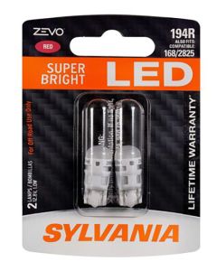 Sylvania 194RLED.BP2 #194R Red Zevo LED Mini 2 Pack 