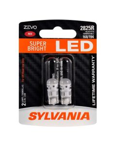Sylvania 2825RLED.BP2 #2825R Red Zevo LED Mini Bulb 2 Pack 
