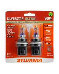 Sylvania 9004SU.BP2 #9004 SilverStar Ultra Halogen Headlight Bulb 2 Pack 