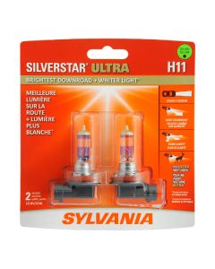 Sylvania H11SU.BP2 #H11 SilverStar Ultra Halogen Headlight Bulb 2 Pack 