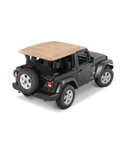 Mopar 6QP23RU5AA Replacement Sunrider Soft Top Deck in Tan Twill for 18-19 Jeep Wrangler JL 2 Door