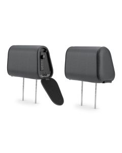 Headrest safe unit (Left-Hand Driver) and non-safe unit, standard size, dark gray cloth