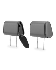Headrest safe unit (Left-Hand Driver) and non-safe unit, standard size, dark gray vinyl