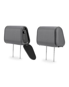 Headrest safe unit (Left-Hand Driver) and non-safe unit, standard size, light gray cloth