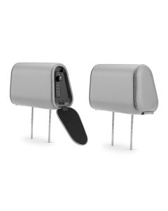 Headrest safe unit (Left-Hand Driver) and non-safe unit, standard size, light gray vinyl
