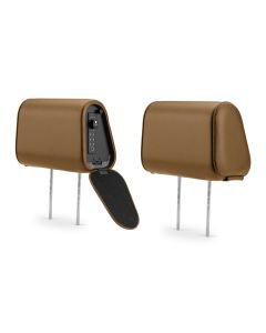 Headrest safe unit (Left-Hand Driver) and non-safe unit, standard size, tan vinyl