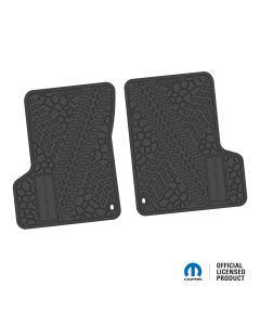 NGTT43046001- 97-06 JEEP TJ/LJ 2DR Front- Tire Tread/Scorched Earth Scene w/ WRANGLER Insert - Black
