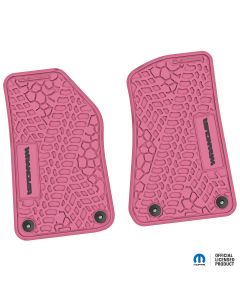 NGTT06024600 - 18-23 Jeep JL 2 Dr Front -Tire Tread/Scorched Earth Scene w/ Wrangler Insert - Pink w/ Black Insert