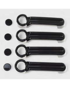 TRIM ILLUSION DOOR 8PC DOOR HANDLE COVER JK BLACK