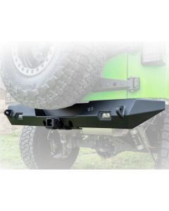 Turn Offroad JKRB-03 Rear Bumper with LED Pod Lights & Receiver Hitch for 07-18 Jeep Wrangler JK
