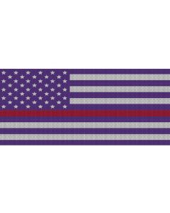 UTS JK WHITE/PURP RED LINE GRILLE INSRT