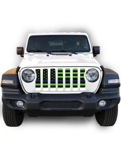 UTS JL BLK/GREEN BLUE LINE GRILLE INSRT