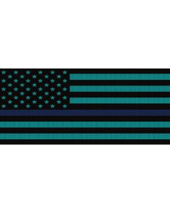 UTS JK BLK/LITE BLU BLU LINE GRILLE INS