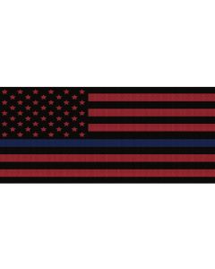 UTS JK BLK/RED BLU LINE GRILLE INSERT