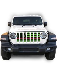 UTS JL BLK/GREEN RED LINE GRILLE INSRT WITH TRAIL CAMERA