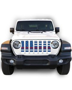 UTS JL WHITE/BLU RED LINE GRILLE INSERT