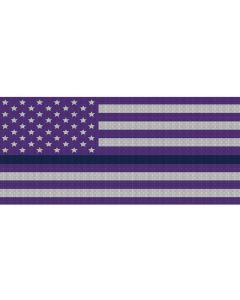 UTS JK WHITE/PURP BLU LINE GRILLE INSRT