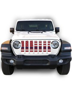 UTS JL WHITE/RED BLU LINE GRILLE INSERT