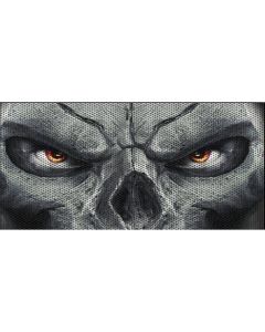 UTS JL SKULL ORANGE EYE GRILL INSERT WITH TRAIL CAMERA