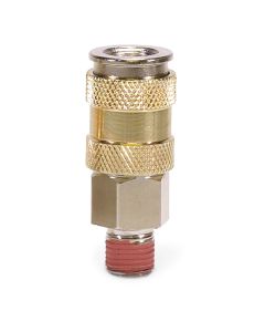 Automatic High flow 3/8"NPT - (M) Coupler - Steel / Nickel Plated w/Gold sleeve & No Logo-4pc