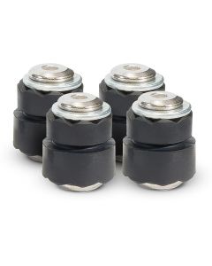 425, 485 Gen 2 Series Rubber Vibration isolators with Improved Mounts, Stealth Black, Set of 4