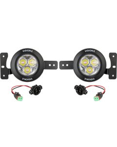 Vision X 5504184 Factory Upgrade Bracket Kit (with CG2-CPM310 Fog Lights) With OE Plastic Bumper for 18-21 Jeep Wrangler JL & Gladiator JT